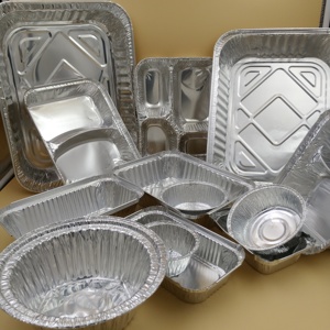 UAE Market Disposable Two <strong>Compartment</strong> <strong>Aluminum</strong> <strong>Foil</strong> Container <strong>Foil</strong> <strong>Trays</strong> 2181 3141 2232 Customizable - Product Image 1