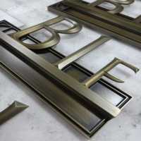 DakeSign Factory Wholesale Custom Aluminum 3D Relief Metal Embossed Logo Sign Wall Mounted Office Building Business Name Plate