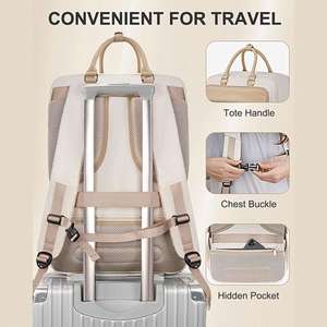 Custom 52L Waterproof Carry-On <b>Backpack</b> for Women | TSA Approved Travel Laptop <b>Backpack</b> USB Charging Port Zipper Shoes - Product Image 4