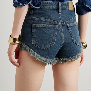 Shorts de mezclilla casuales sexys para mujer, de cintura alta, ajustados y elásticos, al por mayor a bajo precio del fabricante - Product Image 4