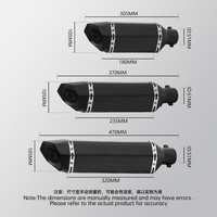 51mm universel moto système d'échappement modifié silencieux silencieux DB tueur acier pour XJ6 MT07 MT09 MT03 Z400 300/370/470MM