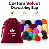 Sac à cordon en velours personnalisé, pochette souple, impression de logo, sac cadeau pour bijoux, sac pour cadeaux de mariage, vente en gros