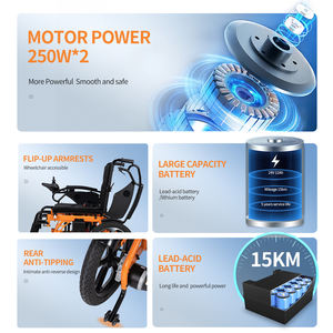 Fauteuils roulants motorisés légers et portables en aluminium de 500 W pour personnes obèses - Product Image 6