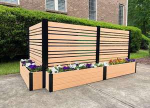 Panneaux de clôture d'intimité en bois pour jardin, patio et extérieur OEM avec aménagement floral intégré pour <span class=keywords><strong>la</strong></span> sécurité sportive - Product Image 3