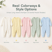 Combinaison bébé 100 % coton certifiée classe A, sans coutures, manches longues, unisexe, printemps automne, nouveau-né, fermeture à pression
