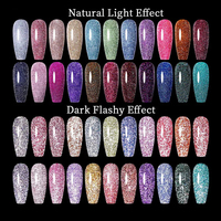 Vernis à ongles gel scintillant RONIKI pour salon de manucure, effet diamant réfléchissant, gel disco, à retirer par trempage, pour salon
