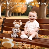 Peluches girafe Tumama pour enfants, enregistrement vocal, jouet interactif pour bébé, éléphant et girafe qui bougent, animaux en peluche musicaux