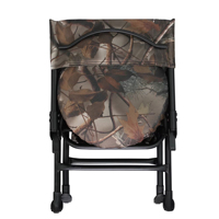 Chaise de chasse pivotante à 360°, durable, camouflage New Leaf, portable, pliable, cadre métallique robuste, sac de rangement grande capacité pour