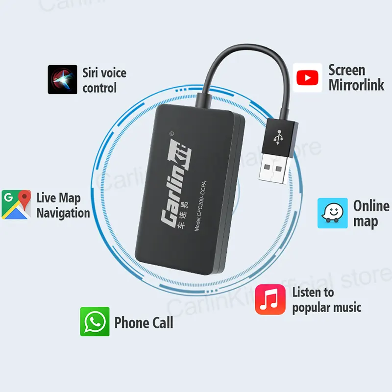 Carlinkit CP200 CCPA yeni otomatik Mulltimedia kablosuz Carplay Dongle araba Gadgets Android kutusu araba oyun TV kutusu Carplay