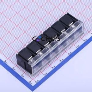 KF58S-10.0-6P Barrier Terminal Block Through hole Component (THT),P=10mm Connector With Cover Plate 10mm 1x6P Straight Pin - Product Image 1