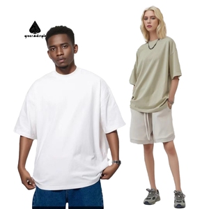 Streetwear personnalisé OEM pour femmes <span class=keywords><strong>T</strong></span>-<span class=keywords><strong>shirt</strong></span> <span class=keywords><strong>blanc</strong></span> poids lourd Boxy Fit Thick Collar Oversize <span class=keywords><strong>T</strong></span> <span class=keywords><strong>Shirt</strong></span> - Product Image 3