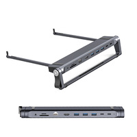 9'u 1 arada USB C Bağlantı İstasyonu Laptop Standı HDMI 4K 30Hz 100W PD Gigabit Ethernet SD TF Hub MacBook Laptop için