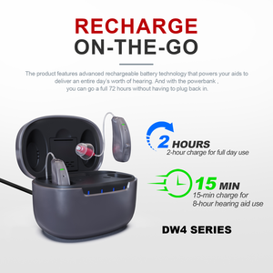 JINGHAO DW serie al por mayor inteligente autoajustable OTC Digital Bluetooth BTE audífonos sordera recargable aplicación programable - Product Image 6