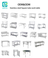 Table de travail de cuisine en acier inoxydable certifiée NSF pour restaurants et hôtels, marque GAOYA, 100x40x80CM