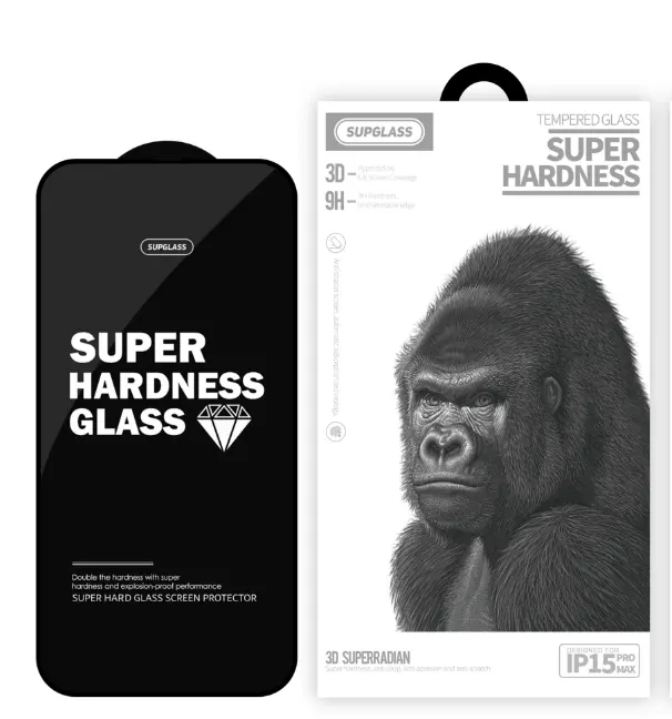 आईफोन 12 प्रो मैक्स के लिए सुपरग्लास एक्ससी-11 3डी सुपर रेडियन फुल ग्लू मोबाइल स्क्रीन प्रोटेक्टर फुल कवर ग्लास स्क्रीन प्रोटेक्टर फिल्म
