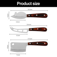 Manche en bois couteau à fromage doux dur ensemble Cutter antiadhésif poche beurre fromage trancheuse multi-usages couteaux à fromage en acier inoxydable