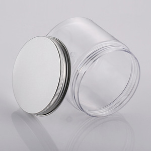 Pot de stockage transparent pour animaux de compagnie, large ouverture, diamètre 85 mm, couvercle en métal, récipient alimentaire, forme cylindrique, hauteur 91 mm - Product Image 2