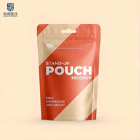 Sacs d'emballage Doypack en plastique imprimés sur mesure, refermables à fermeture éclair, avec fenêtre, 500g, 1kg, 2kg, 5kg