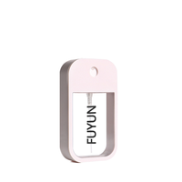 Fuyun – Flacon pulvérisateur miniature en plastique blanc, très populaire, 40ml/45ml/50ml, pour désinfectant pour les mains, masque facial, parfum de poche, format carte de crédit