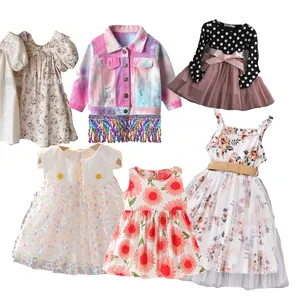Gaun Tutu Kasual Pesta Bunga Tanpa Lengan Mode Musim Panas 2023 untuk Bayi Balita Perempuan 1-4 Tahun Pakaian Anak-anak Pakaian Bayi