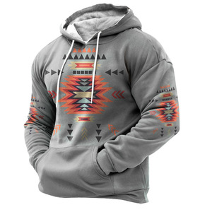 Sudadera con capucha de alta calidad para hombre 2025, suéter de ganchillo azteca Navajo Vintage grueso de felpa para otoño e invierno, llegadas al por mayor - Product Image 3