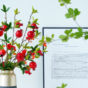 Ramas de Granada Artificiales de 30cm-100cm, Rojas y Naranjas, de Alta Calidad, Decoración para el Hogar, Año Nuevo Chino, Decoración para Bodas - Product Image 4