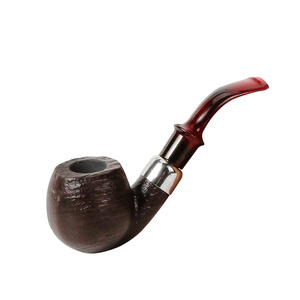 Erliao Vente chaude Pipe à fumer en bois massif Accessoires de fumage en bois Logo personnalisé Pipe à tabac Pipe à fumer portable Vente en gros - Product Image 1