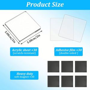 Custom Factory Professional Processing Smooth Edge High Clarity Strong Magnetic Acrylic DIY Fridge <b>Magnet</b> for Refrigerator Decor - Product Image 2