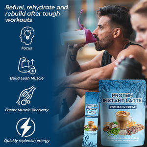 לאטה מיידית חלבון סופרפוד עם adaptogogens keto ידידותי, ללא גלוטן חלבון גבוה קפה אנרגיה בניית שרירים קפה - Product Image 6