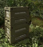 Bacs de rangement pliables imperméables de qualité supérieure, contenants en plastique avec couvercles en bois, capacité de 35 L pour l'organisation et le rangement à domicile