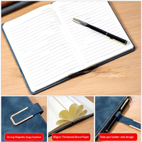 Carnet A5 à boucle en U, couverture en polyuréthane, personnalisable, pour enregistrement de réunions, bloc-notes minimaliste pour bureau, épaissi