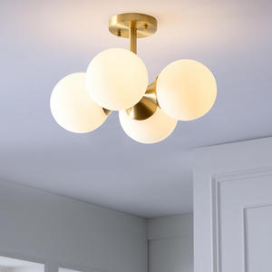 Plafonnier de chambre à coucher moderne minimaliste nordique tout en cuivre, élégant et luxueux pour salle d'étude, salle de maquillage, balcon, couloir - Product Image 4