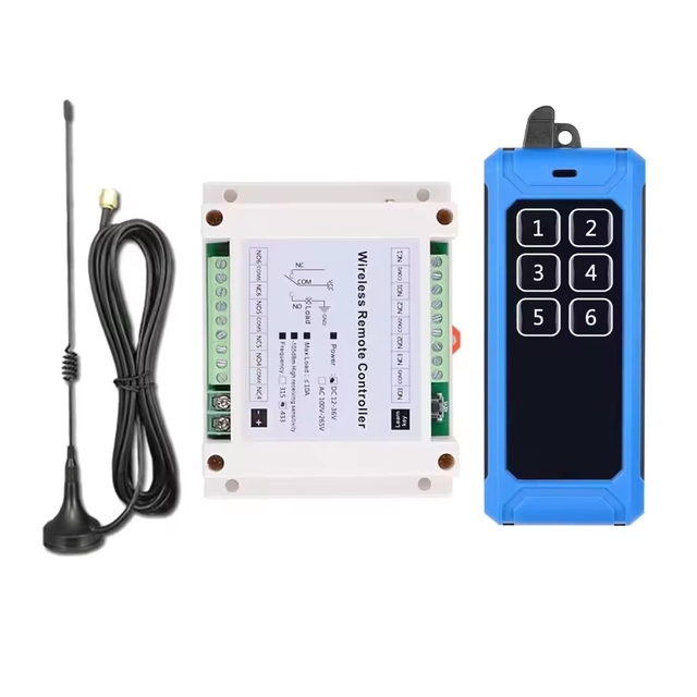 3000M DC 12V 24V 36V 6CH 433M RF Wireless Remote Control Switch Radio Receiver Module 10A Relay Industrial Grade