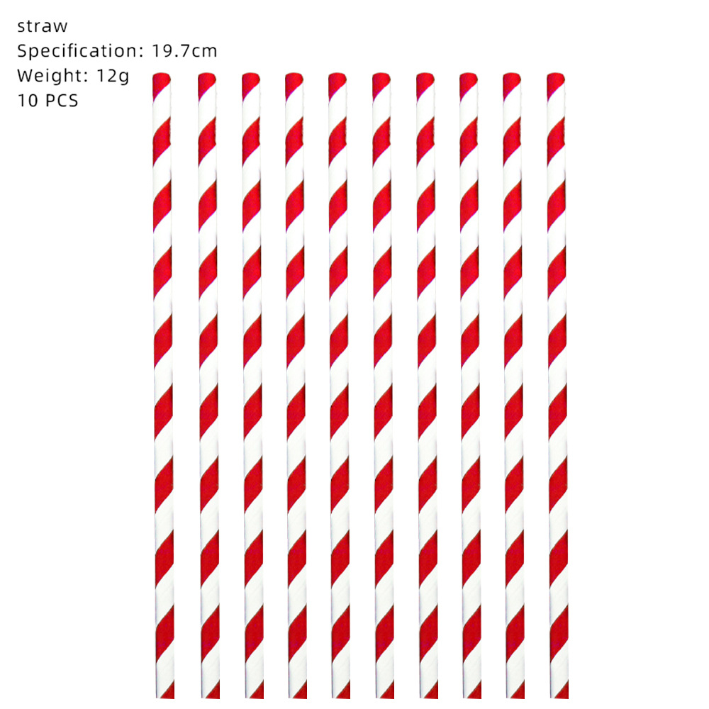 Pailles rouges * 10 unités