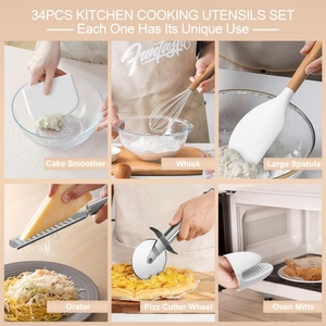 Kitchen <b>Tools</b> <b>Silicone</b> Spatula Set <b>Silicone</b> Cooking Utensils Kitchen Set Heat Resistant <b>Silicone</b> Kitchen Utensils Set - Product Image 4