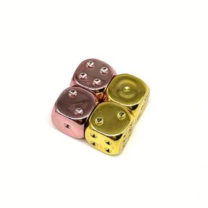 Vacuum Plating Metallic Finish Personalized Gold Silver Rose Gold 16mm Acrylic Gaming Board Game <b>Dice</b> - Product Image 1