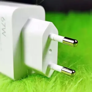 Pengisi daya grosir kabel data 6a Tipe C adaptor isi daya Cepat EU 67W untuk Xiaomi 67w Redmi note 11 9 10 pro mi 11 Pro