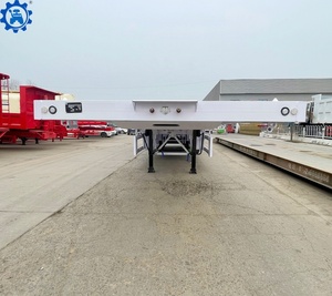 รถพ่วงพื้นเรียบสำหรับขนส่งตู้คอนเทนเนอร์เหล็กขนาด 20 ฟุต 40 ฟุต 3 เพลา จากผู้ผลิตจีน มีขาย - Product Image 2