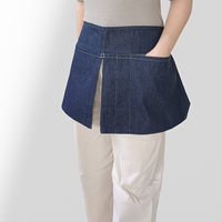 Tablier de style nordique en jean, demi-corps, sans manches, résistant à la saleté, tendance, durable, réutilisable, japonais, unisexe, pour le nettoyage