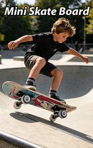 Vente en gros de skateboards pour enfants, 17x5 pouces, <span class=keywords><strong>mini</strong></span> skateboard de rue pour débutants, planche complète de type cruiser avec roulements 608Z et graphisme personnalisé - Product Image 2