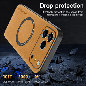 Per <span class=keywords><strong>Apple</strong></span> iPhone 17 Pro Max iPhone17 <span class=keywords><strong>Air</strong></span> Back <span class=keywords><strong>Cover</strong></span> Ultra sottile Anti goccia OLGE pelle antiurto custodia magnetica per telefono in pelle - Product Image 3
