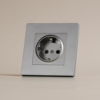 Prise électrique murale standard européenne Panneau PC ignifuge Prise murale Schuko 16A 250V Blanc Noir Gris Or Prises murales de luxe