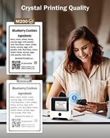 Phomemo M200 Mini Imprimante Thermique Imprimante Portable Imprimante Mobile Compatible Avec 80mm Sticky Note Bluetooth