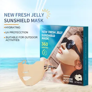 Protection solaire d'été Gel d'extérieur Uv Cut Protect Skin Face Fit Sunscreen Patch Golf Facial Sheets Mask