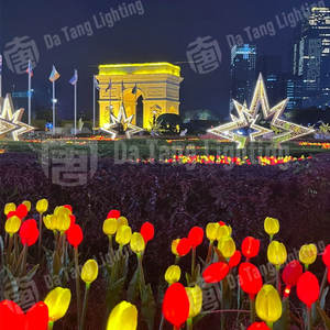 Lampes LED décoratives en forme de tulipe avec indice de protection IP65 pour une utilisation intérieure/extérieure, ajoutant un charme vibrant aux jardins, allées et coins de parcs - Product Image 3