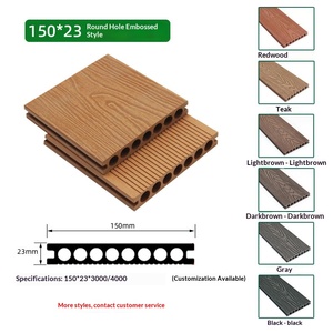 Plancher en WPC pour <span class=keywords><strong>terrasse</strong></span> extérieure, décoration de jardin, résistant à l'eau, à la corrosion, durable, respectueux de l'environnement, haute résistance à la charge - Product Image 6