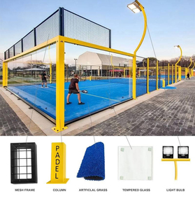 Canchas de Pádel de Lujo Personalizadas, Césped Artificial, Canchas de Tenis de Pádel al Aire Libre, Valla de Alambre, Recinto Deportivo Estándar ASTM - Product Image 2