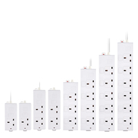 Rallonge britannique 5M prise multi-prises 13A 6 voies prise d'extension carte d'alimentation en cuivre 250V multiprise pour la maison avec UKCA