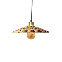 Suspension nordique en verre transparent, design côtelé, luminaire vintage pour restaurant, salon, café