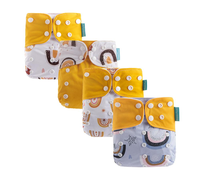 Couche en tissu de poche réutilisable Happy Flute avec insert Couche pour bébé imperméable et lavable